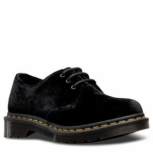 Dr. Martens 1461 Black Velvet Oxford Shoes UK5